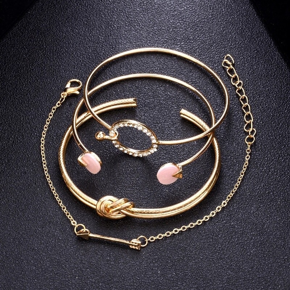 NWT 4 Piece Boutique Bangle Bracelet Stack Set - Picture 3 of 7